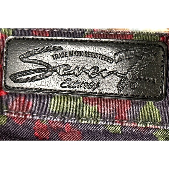 Seven7 Skinny Stretch Bold Floral Print Mid High Rise Jean Y2K Vintage Aesthetic - Picture 5 of 13